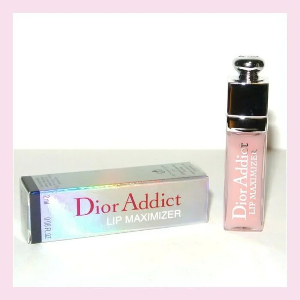 NWT Mini Dior Addict Lip Maximizer 001 Pink Plumper Sheer Plumping Lip Gloss